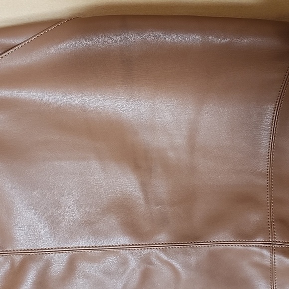 Leather brown skirt - Picture 3 of 4